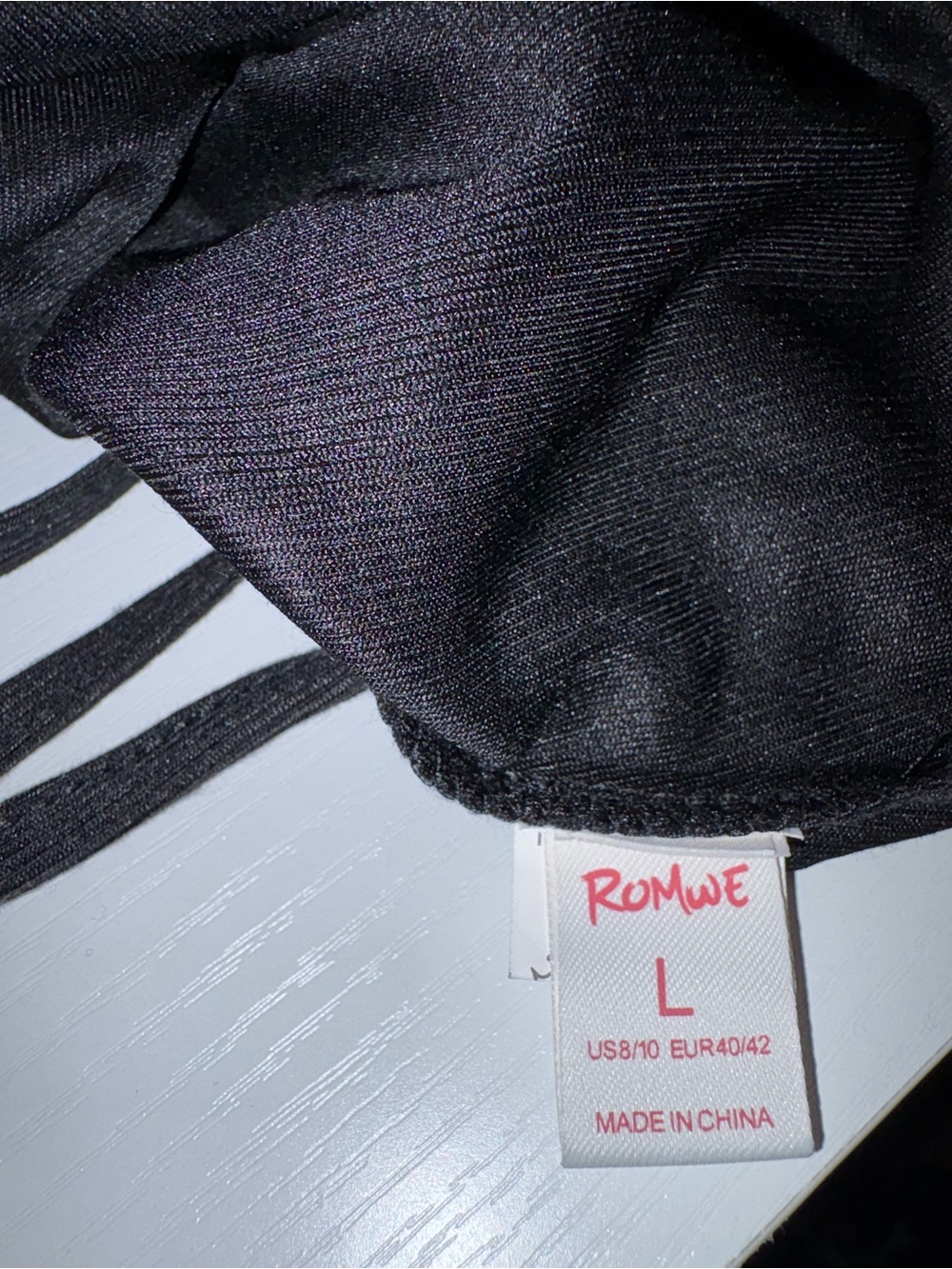 ROMWE Black Ruched Drawstring Mini Skirt - Picture 3 of 3